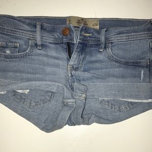 Hollister Light Wash Short-Short Jean Shorts